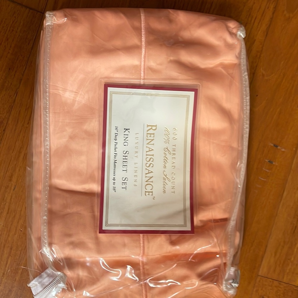 Renaissance king sheet salmon color